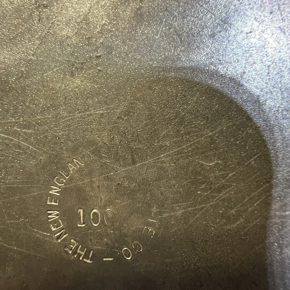 New England Table Crumb Tray‎ Quadruple Plate Silent Butler Metal Floral Design